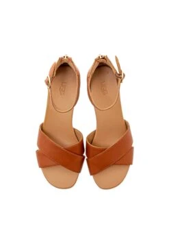 Ugg W Eugenia Pale- Sandalen Met Sleehak - Tan -Ugg 08558bd94ac04c5089e5b8d5814eba73