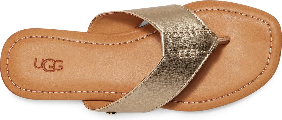 UGG W Carey Flip Dames Slippers - Goud/Metallic - Maat 38 7 UGG W Carey Flip Dames Slippers - Goud/Metallic - Maat 38 - Afbeelding 7