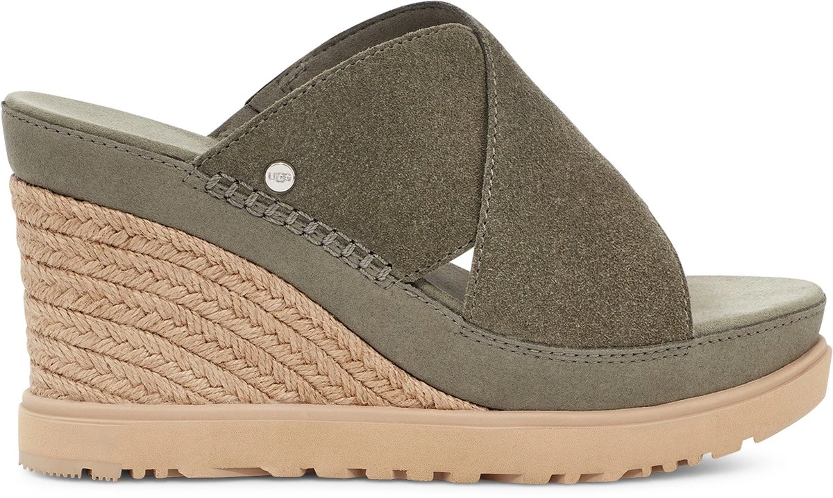 UGG W Abbot Slide Dames Sandalen - Groen - Maat 41 1 UGG W Abbot Slide Dames Sandalen - Groen - Maat 41