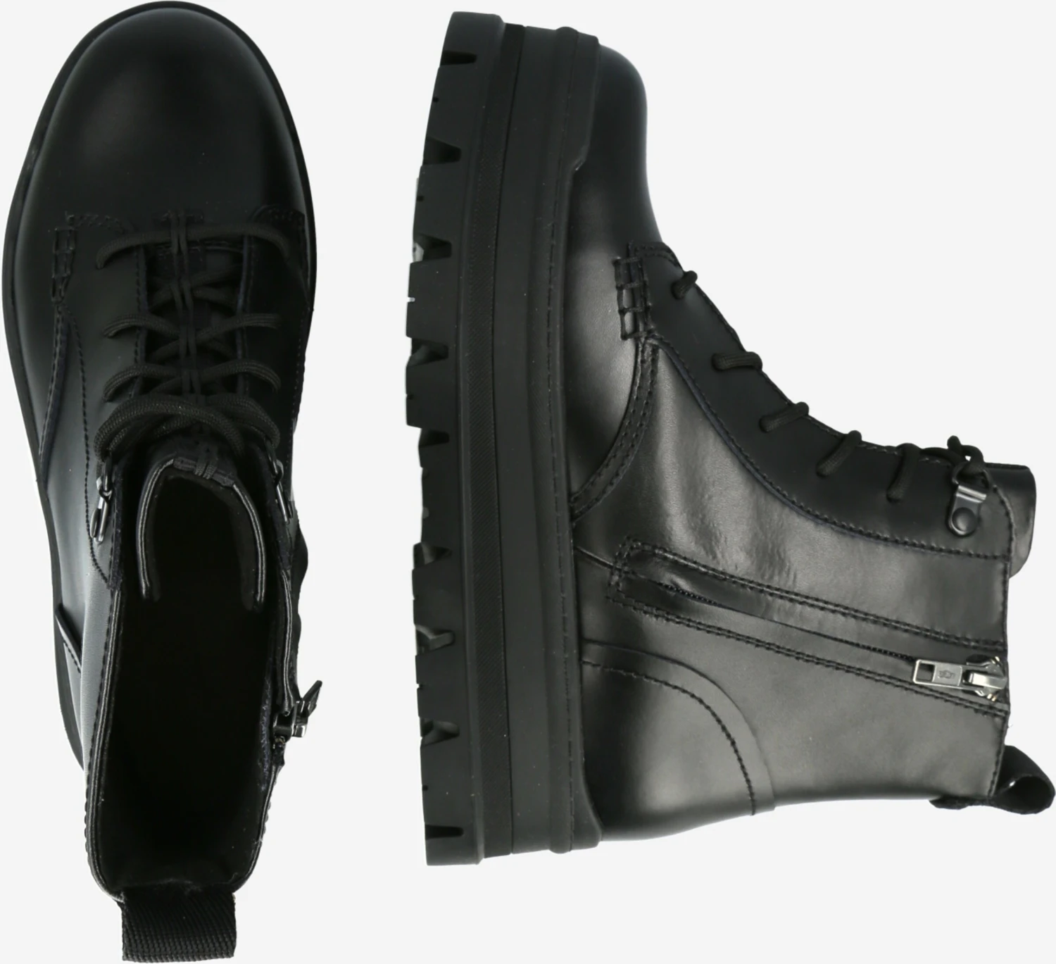 Ugg Enkellaarsjes Veterlaarsjes Sidnee Dames Zwart 2 Ugg Enkellaarsjes Veterlaarsjes Sidnee Dames Zwart - Afbeelding 2