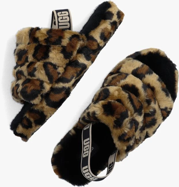 Bruine Ugg Pantoffels Fluff Yeah Slide Spotty 2 Bruine Ugg Pantoffels Fluff Yeah Slide Spotty - Afbeelding 2