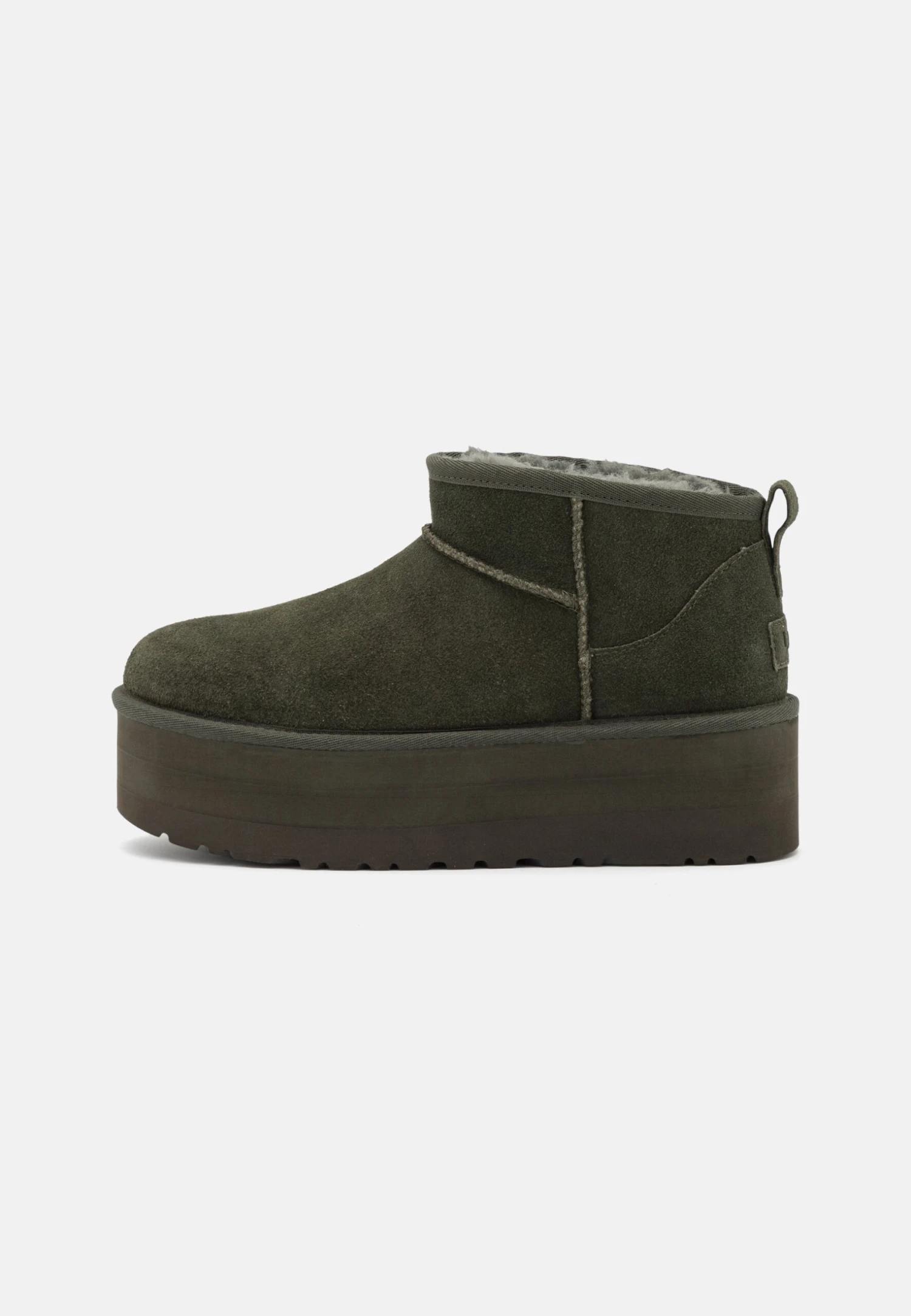 Ugg Classic Ultra Mini Platform - Enkellaarsjes Met Plateauzool - Moss Green 2 Ugg Classic Ultra Mini Platform - Enkellaarsjes Met Plateauzool - Moss Green - Afbeelding 2