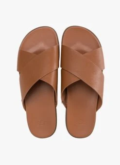 Ugg SOLIVAN CROSSBAND - Platte, Leren Sandalen | Beige -Ugg 4108586