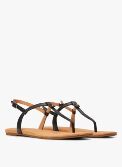 Ugg MADEENA - Platte, Leren Sandalen | Zwart -Ugg 4121988