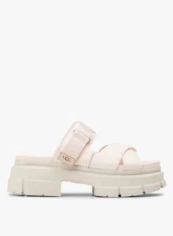 Ugg ASHTON SLIDE - Leren Sandalen Met Hak | Roze