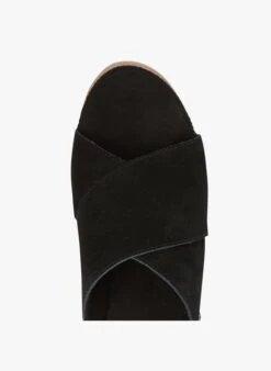Ugg ABBOT SLIDE - Leren Sandaaltje Met Sleehak | Zwart -Ugg 4131639