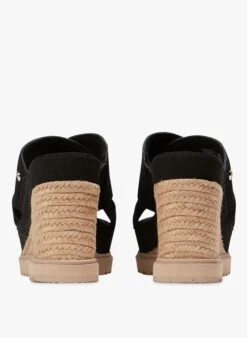 Ugg ABBOT SLIDE - Leren Sandaaltje Met Sleehak | Zwart -Ugg 4131641