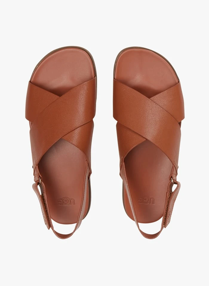 Ugg SOLIVAN SLINGBACK - Platte, Leren Sandalen | Beige 3 Ugg SOLIVAN SLINGBACK - Platte, Leren Sandalen | Beige - Afbeelding 3