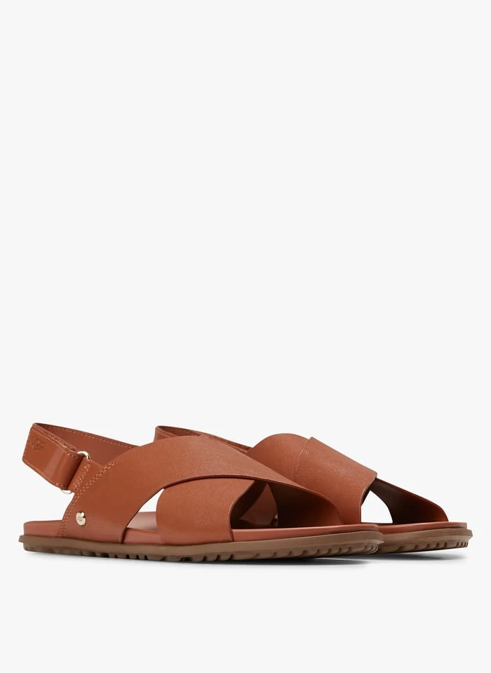 Ugg SOLIVAN SLINGBACK - Platte, Leren Sandalen | Beige 2 Ugg SOLIVAN SLINGBACK - Platte, Leren Sandalen | Beige - Afbeelding 2