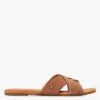 Ugg KENLEIGH SLIDE - Platte, Leren Slippers | Beige