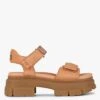 Ugg ASHTON ANKLE - Platte Sandalen Van Twee Materialen | Bruin