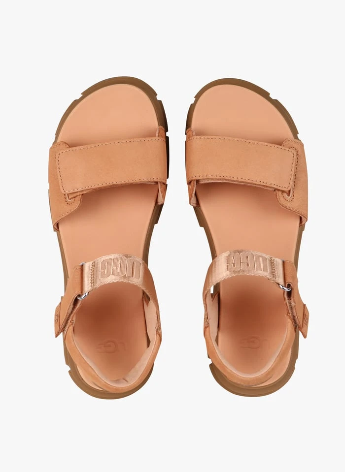 Ugg ASHTON ANKLE - Platte Sandalen Van Twee Materialen | Bruin 3 Ugg ASHTON ANKLE - Platte Sandalen Van Twee Materialen | Bruin - Afbeelding 3