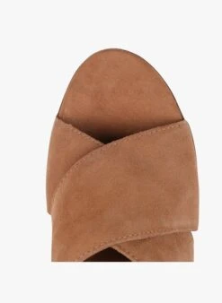 Ugg ABBOT SLIDE - Leren Sandaaltje Met Sleehak | Beige -Ugg 4164571