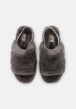 Ugg Fluff Yeah Slide - Pantoffels - Charcoal -Ugg 6136d4be5a56437e9809fd5f1315ce87