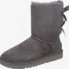 Ugg Laarzen Snowboots Bailey Bow Dames Stone Grey
