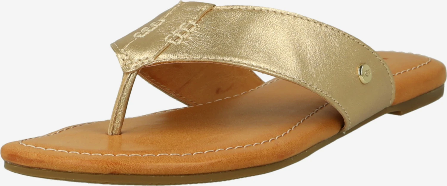 Ugg Slippers Teenslipper Dames Goud 1 Ugg Slippers Teenslipper Dames Goud