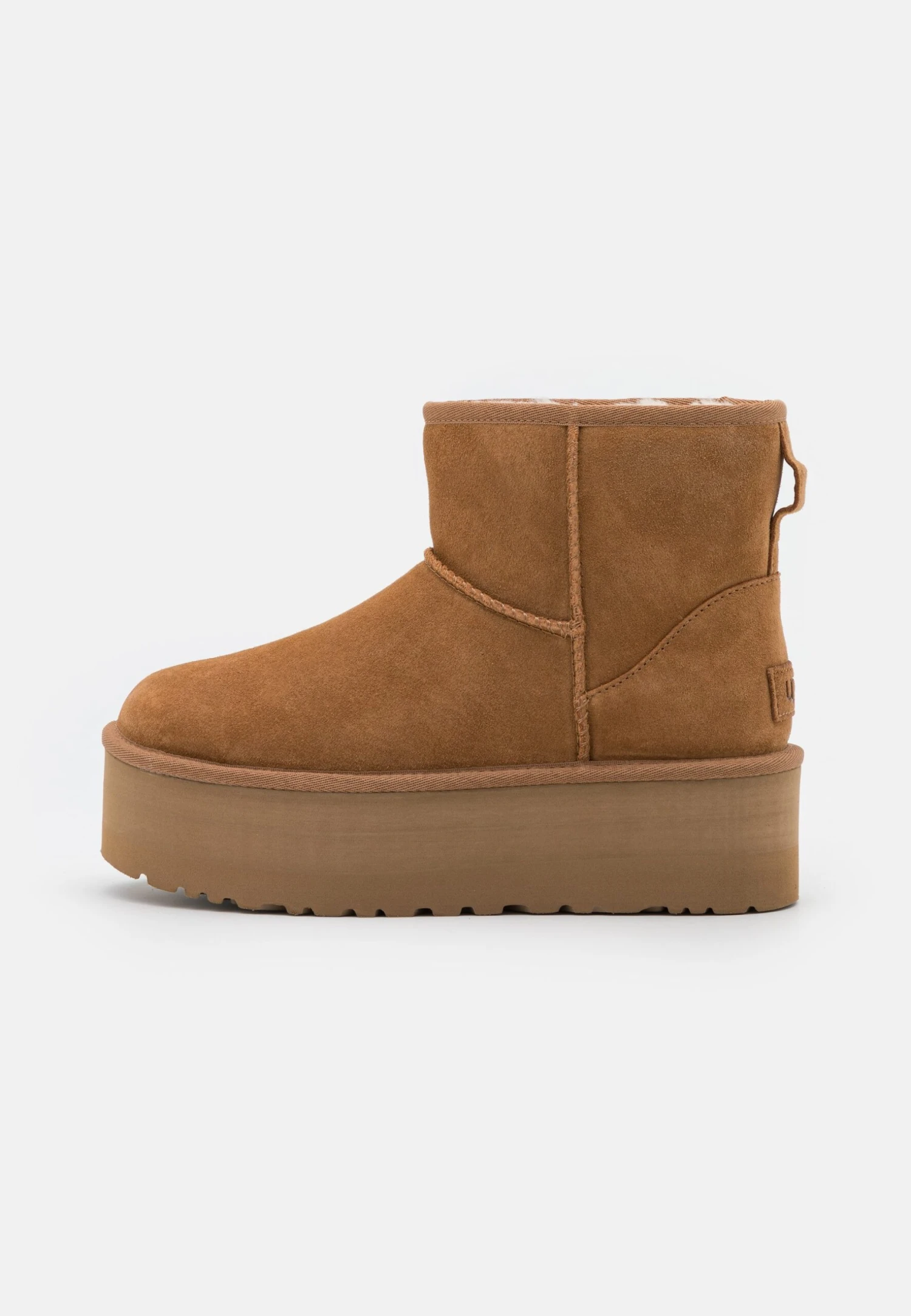 Ugg Classic Mini Platform - Enkellaarsjes Met Plateauzool - Chestnut 2 Ugg Classic Mini Platform - Enkellaarsjes Met Plateauzool - Chestnut - Afbeelding 2
