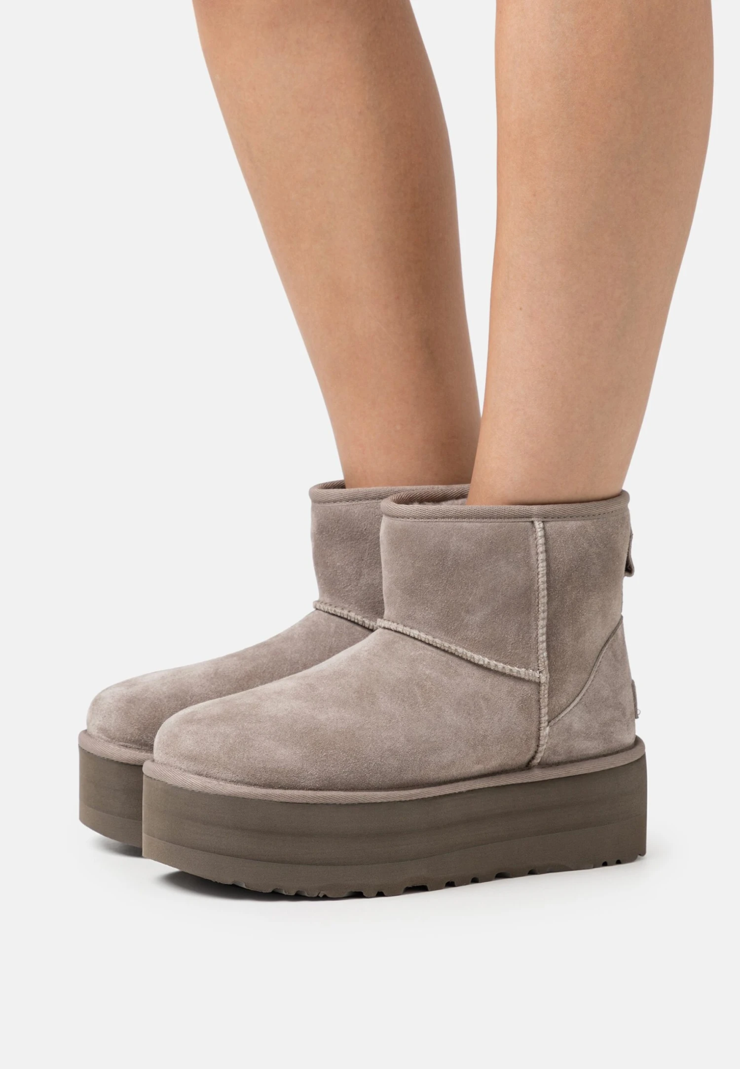 Ugg Classic Mini Platform - Enkellaarsjes Met Plateauzool - Smoke Plume 1 Ugg Classic Mini Platform - Enkellaarsjes Met Plateauzool - Smoke Plume