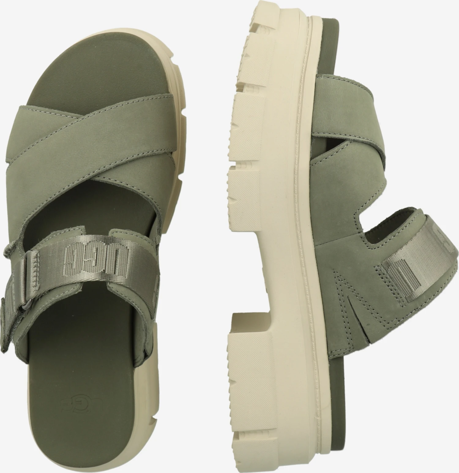 Ugg Sandalen Met Hak Muiltjes Ashton Dames Donkergroen 2 Ugg Sandalen Met Hak Muiltjes Ashton Dames Donkergroen - Afbeelding 2
