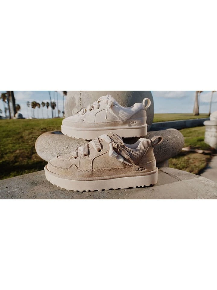 Ugg Leren Sneakers "Lowmel" Beige/groen 7 Ugg Leren Sneakers "Lowmel" Beige/groen - Afbeelding 7